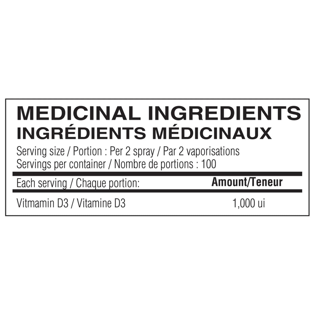 Vitamine D3 vaporisateur Bleuets 52ml