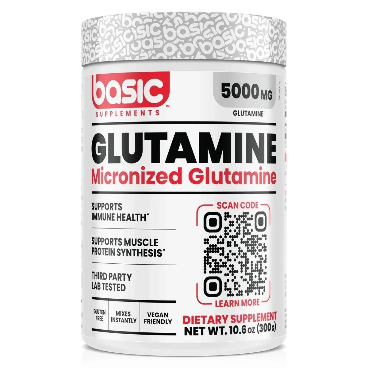 Basic Glutamine L-glutamine micronisée pure | 300 g