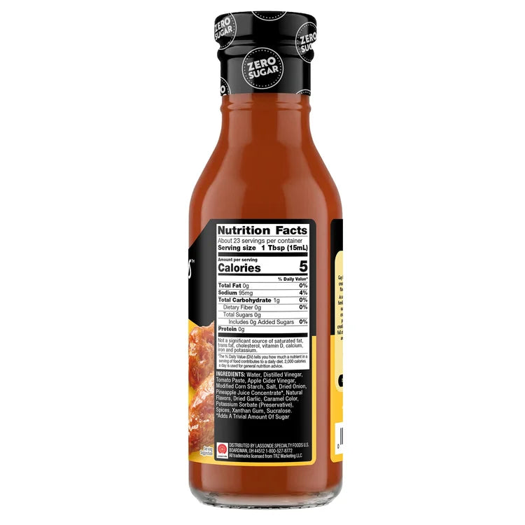 Sauce pour ailes Sweet Honey sans sucre – G Hughes