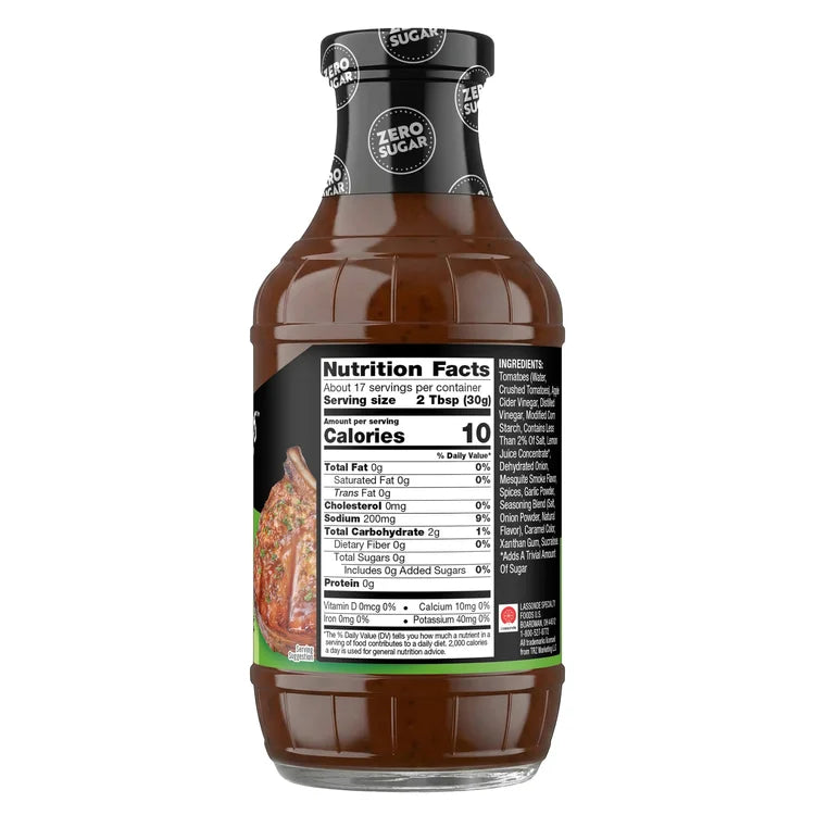 G Hughes Sauce BBQ Mesquite sans sucre